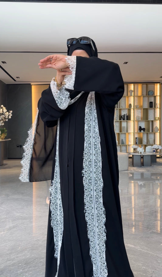 White Lace Abayah Style 2