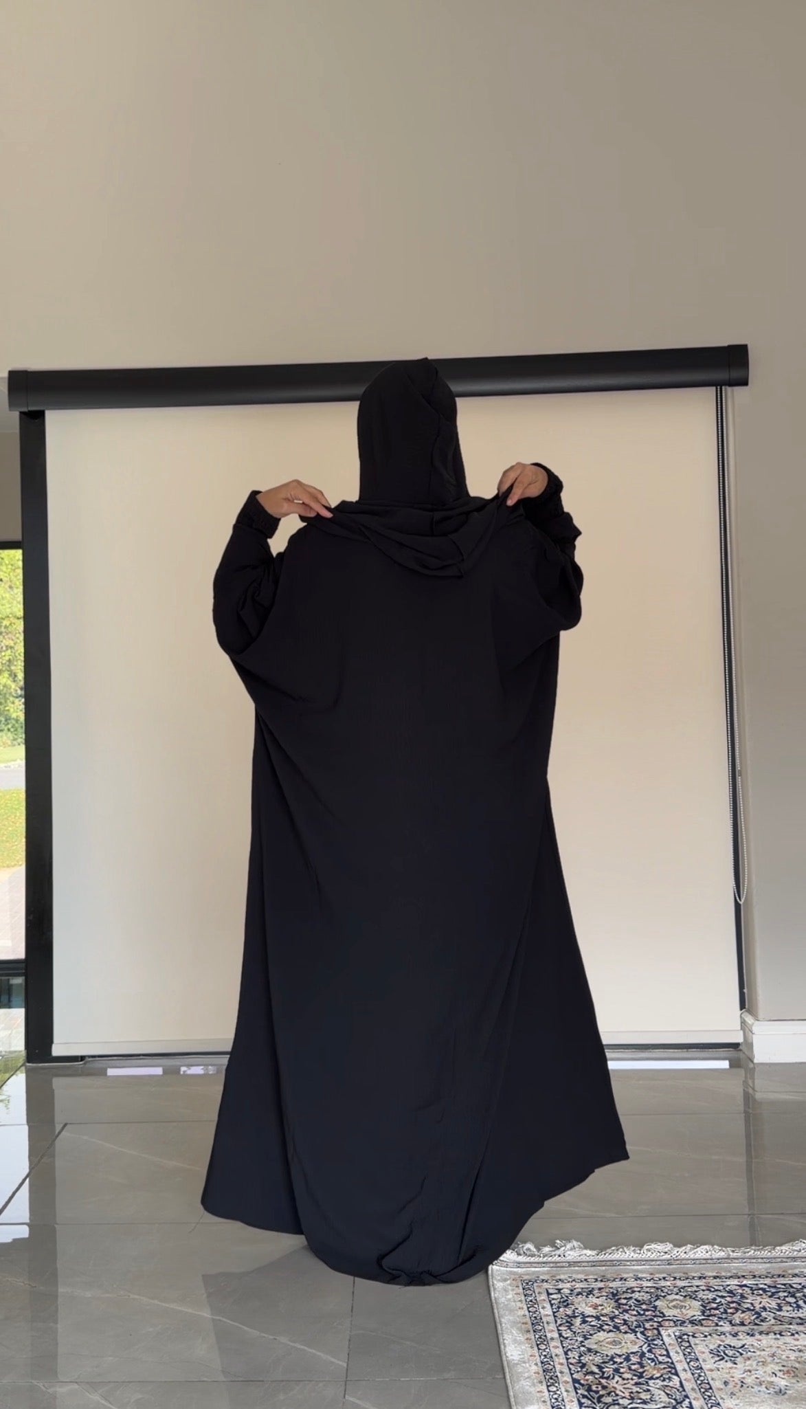 Black burqa without dots