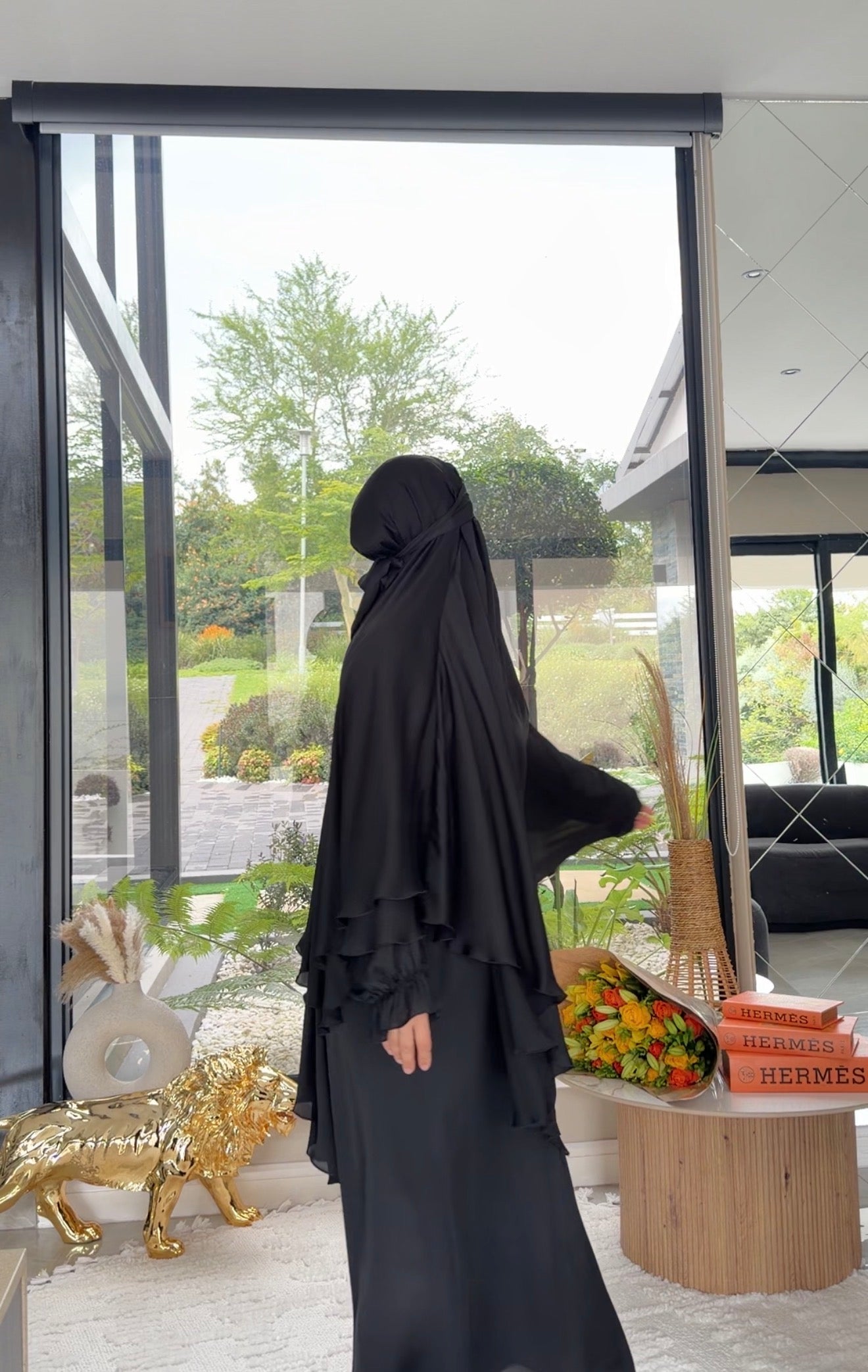 Black hareer Khimar or jilbaab