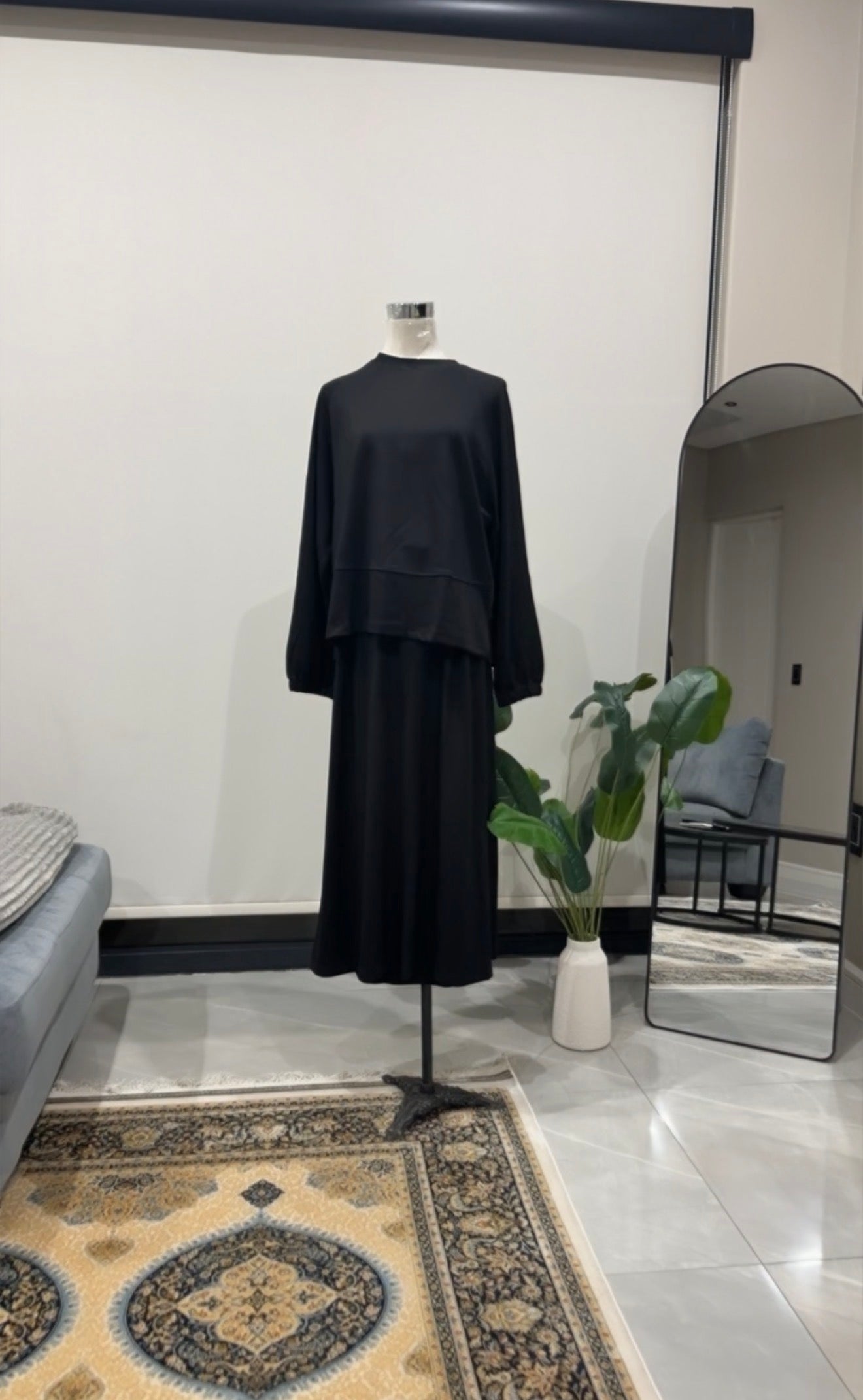 Black Skirt Set