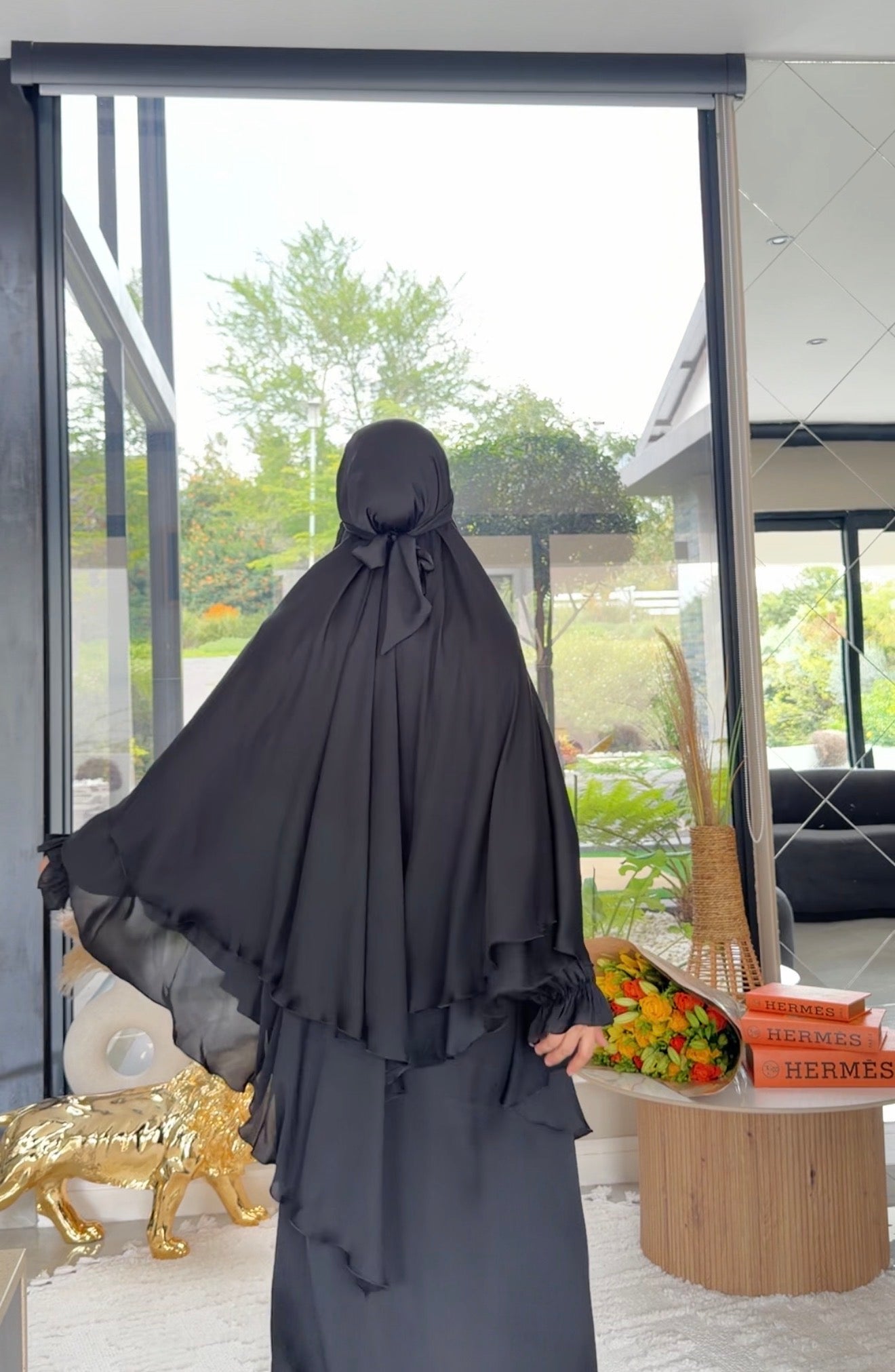 Black hareer Khimar or jilbaab