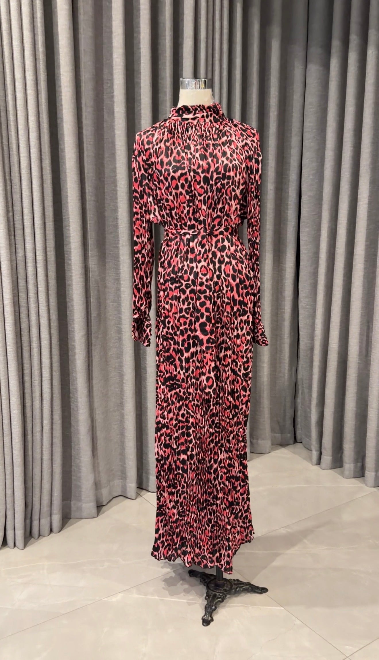 Pink pleated dress