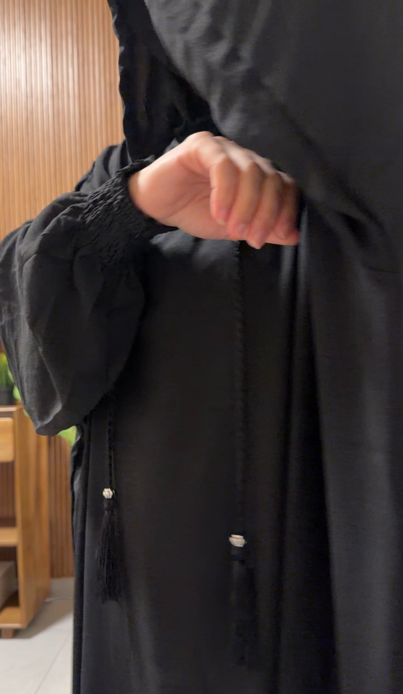 Black burqa with no dots