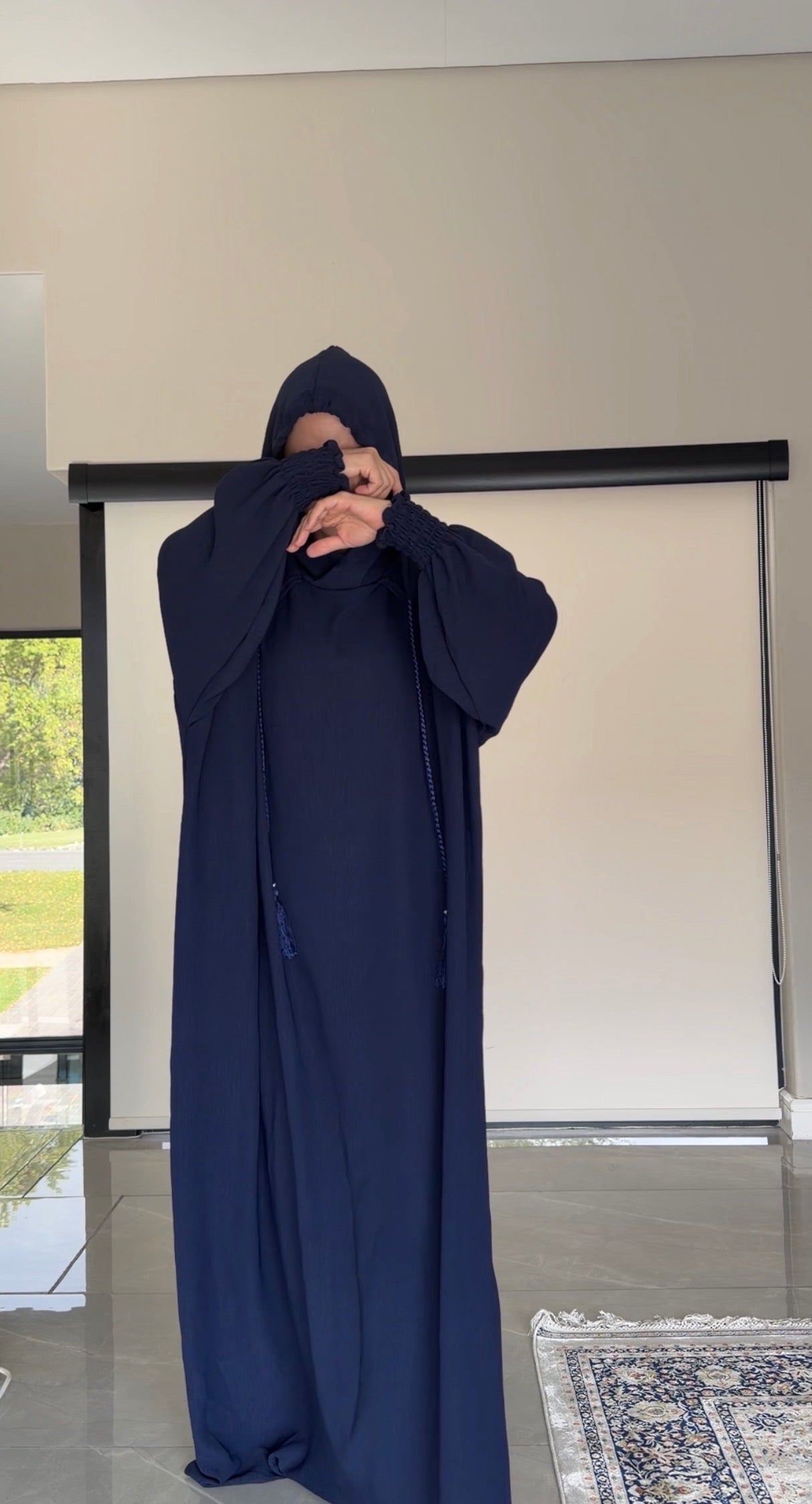 Navy burqa without dots