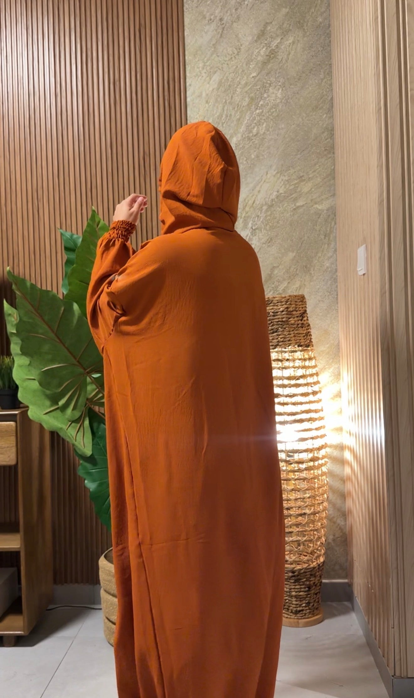 Orange burqa with no dots