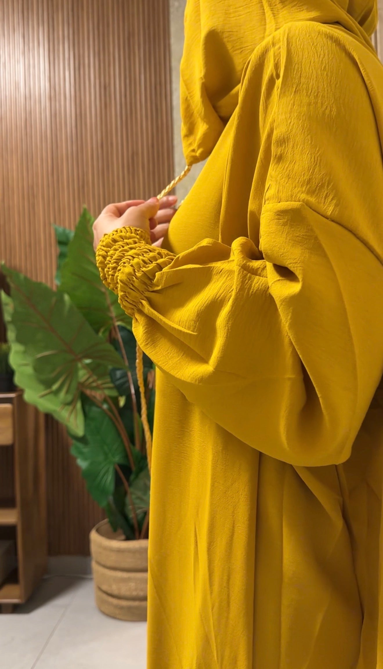 Yellow burqa with no dots