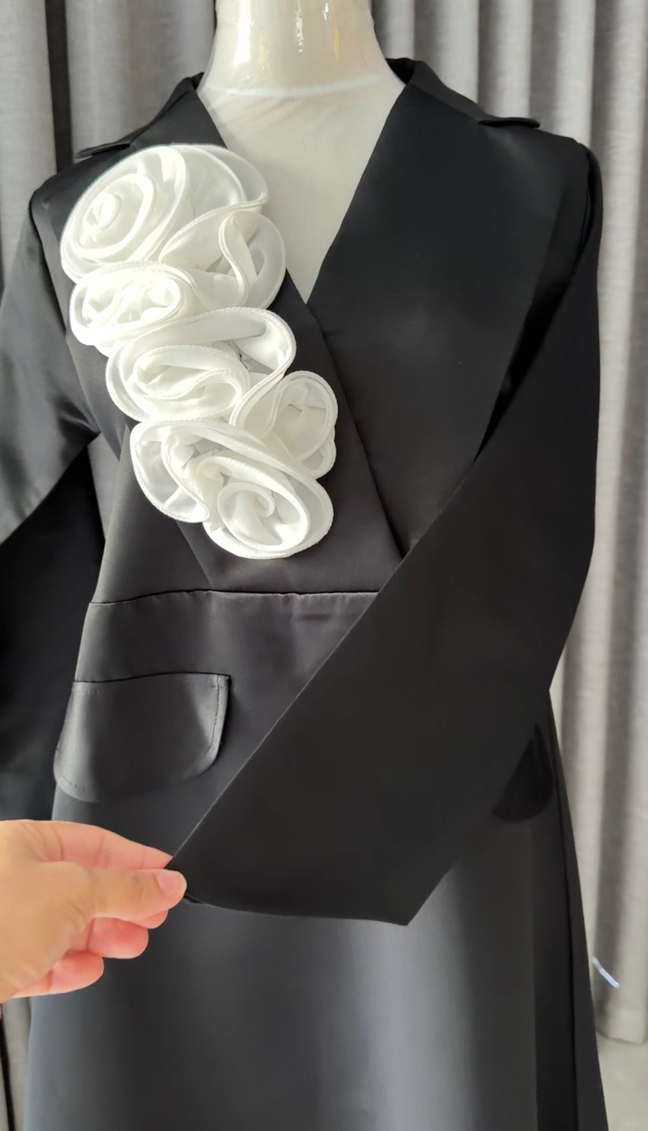 White floral Abayah dress