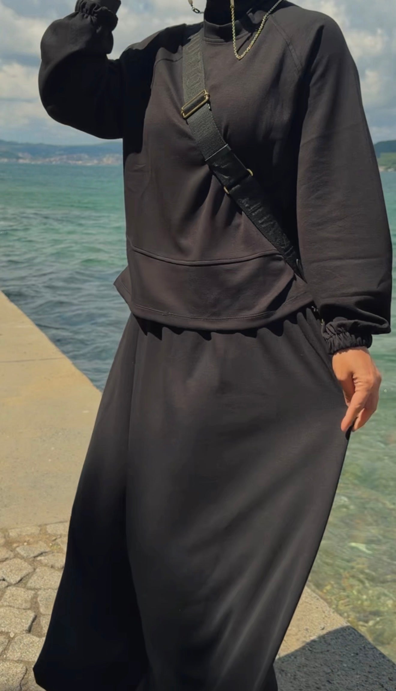 Black Skirt Set