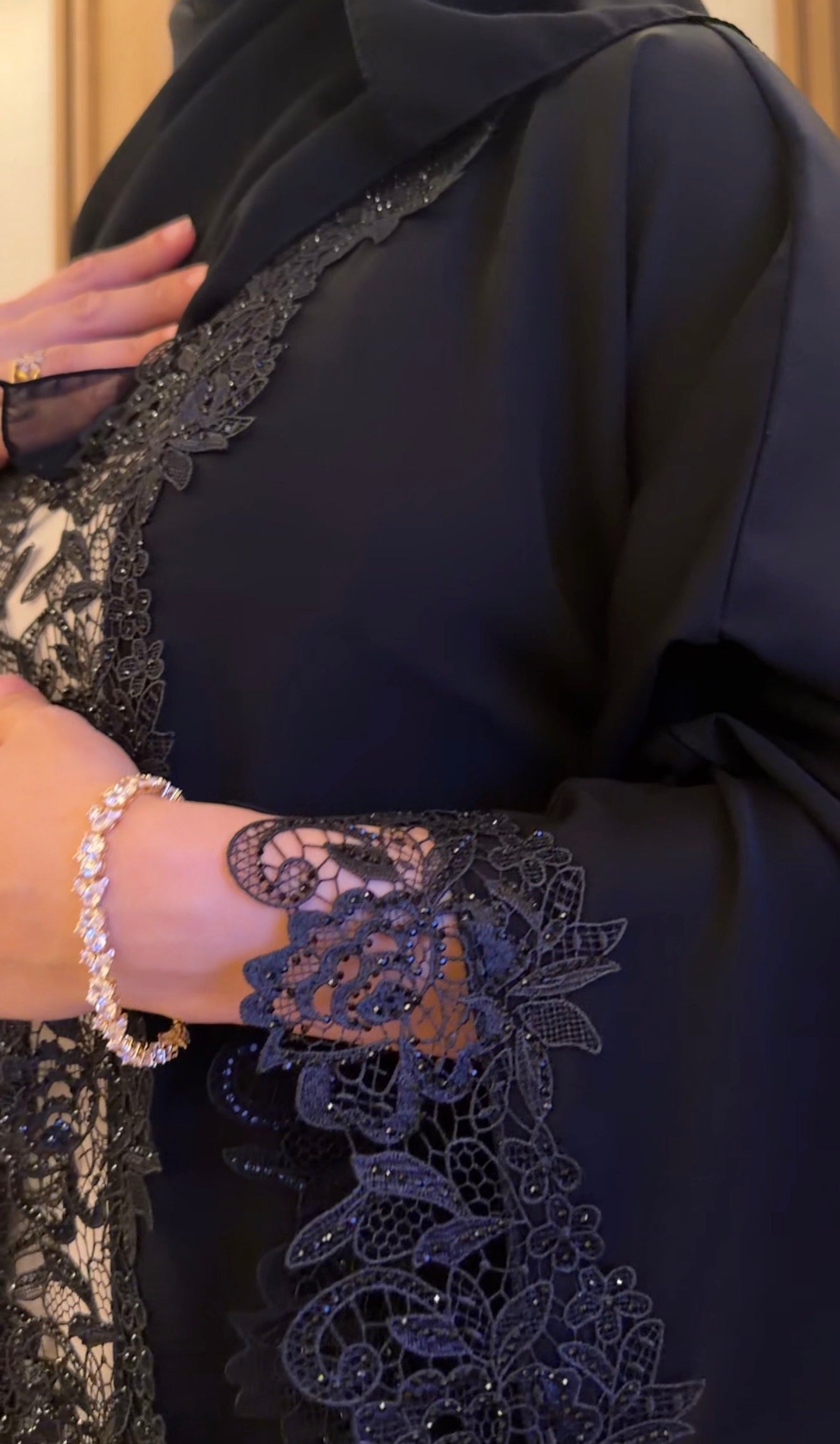 Black lace abayah
