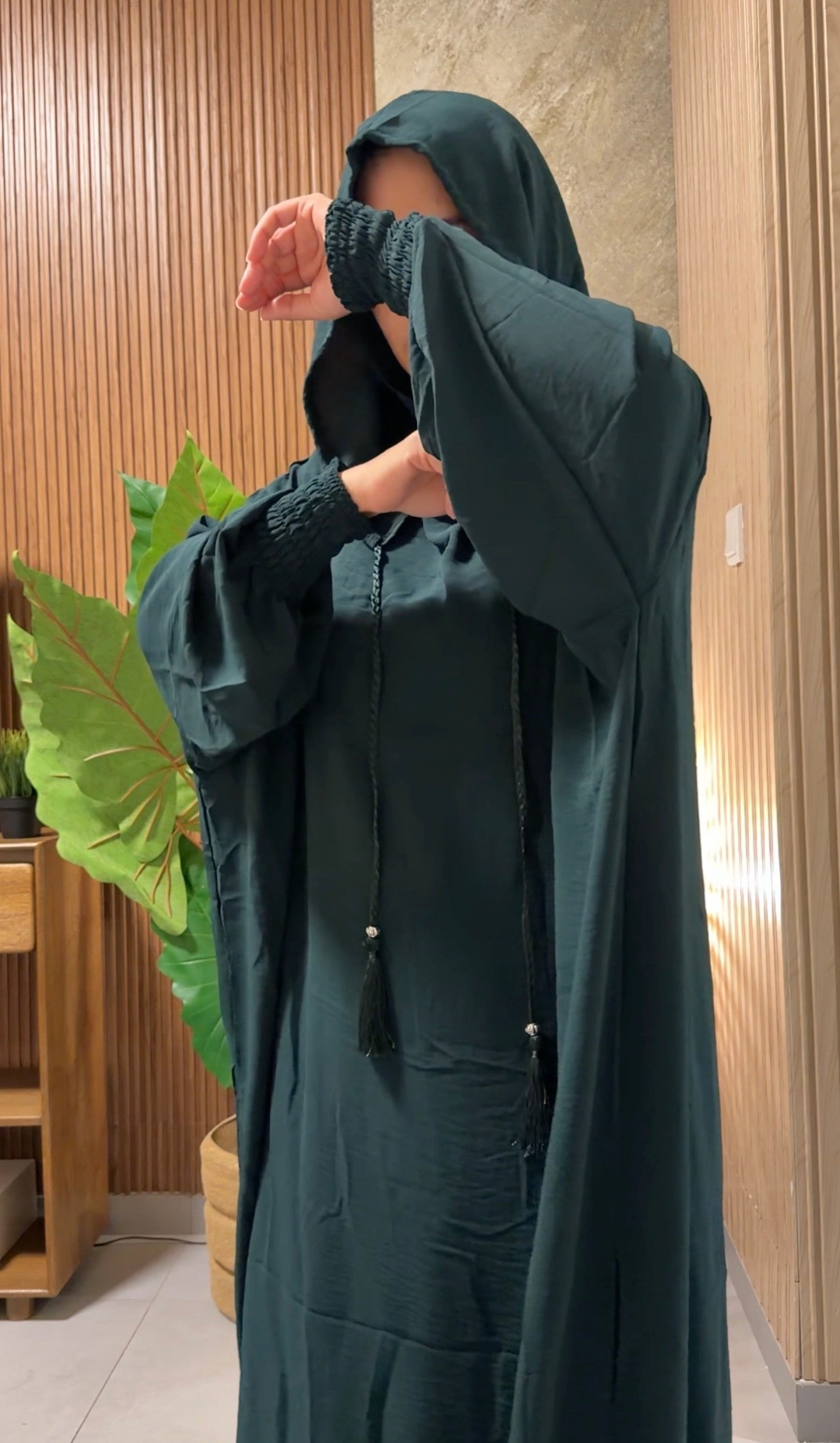 Green burqa with no dots