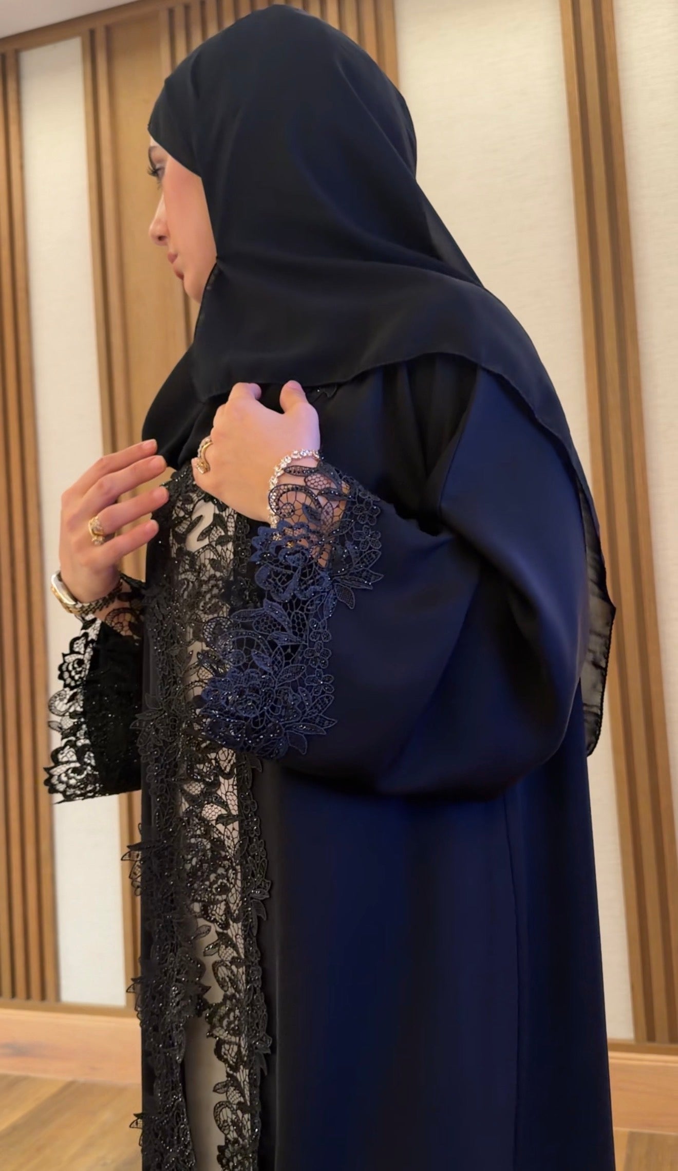 Black lace abayah