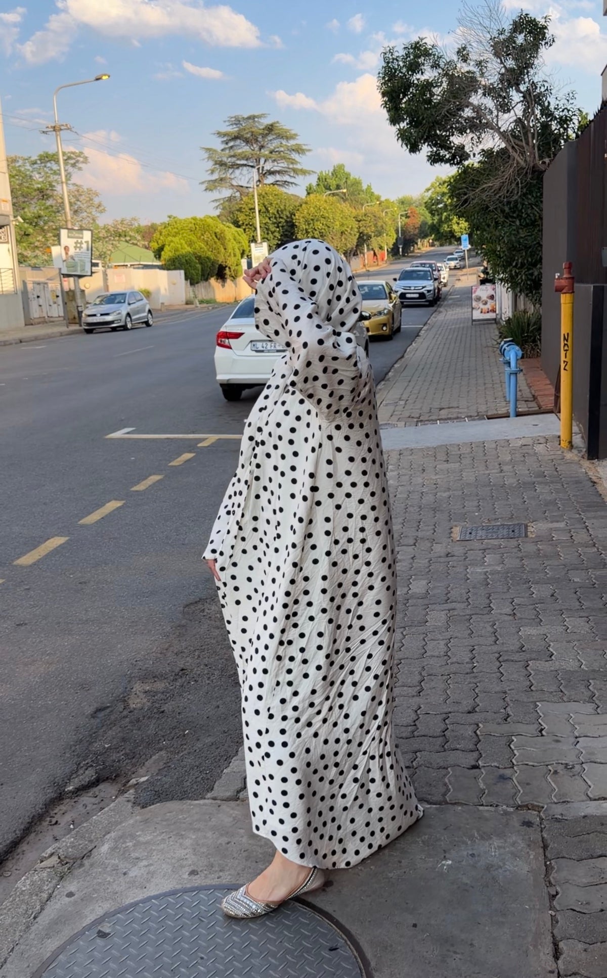 Polka dot abayah