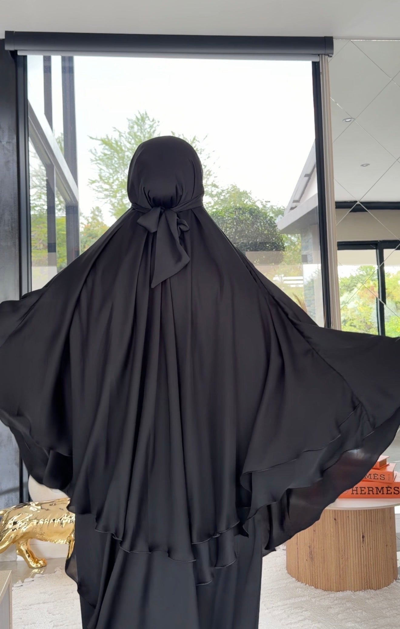 Black hareer Khimar or jilbaab