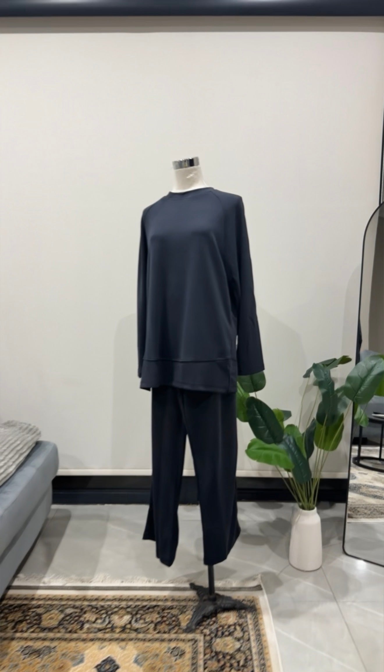 Dark Grey Pant Set
