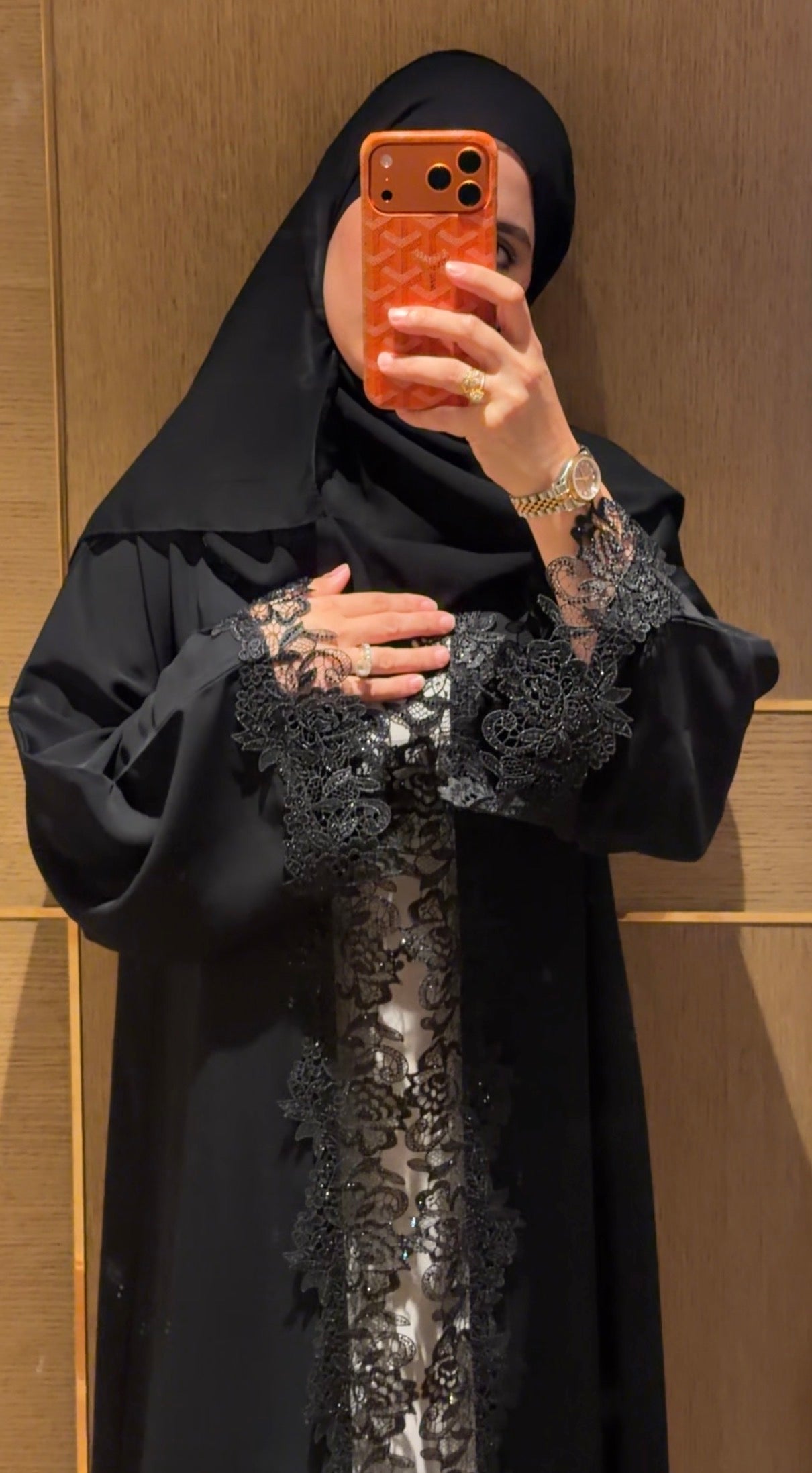 Black lace abayah